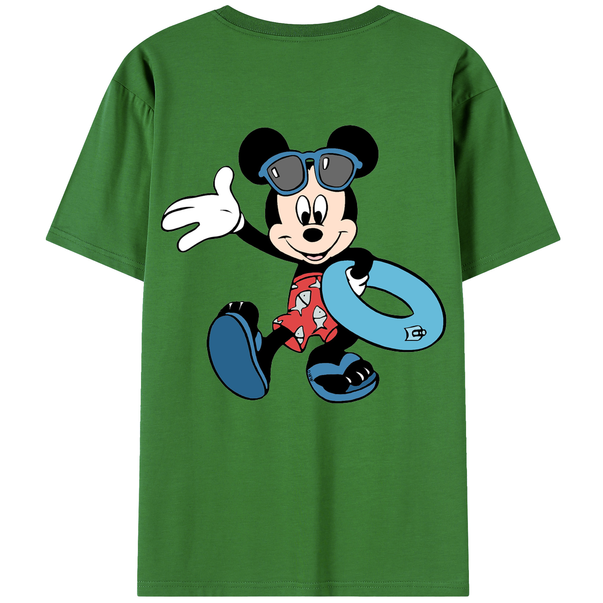 （画像用） ミッキーマウス Mickey Mouse レディース半袖Tシャツ(バックプリント)